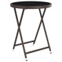 5-teiliges Gartenbistro-Set PE Rattan braunes gehärtetes Glas von , Gartensets - Ref: Foro24-3058391, Preis: 256,13 €, Rabatt: %