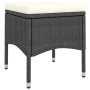 5 Stück synthetisches Rattan Gartentisch und Stühle schwarzes Akazienholz von , Gartensets - Ref: Foro24-3058372, Preis: 240,...