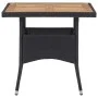 Set comedor jardín 5 pzas ratán sintético y madera acacia negro de , Conjuntos de jardín - Ref: Foro24-3058332, Precio: 311,6...