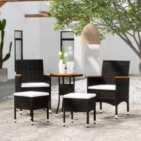 5-piece black synthetic rattan garden furniture set by , Garden sets - Ref: Foro24-3058476, Price: 243,98 €, Discount: %