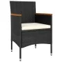 Juego de muebles de jardín de 5 piezas ratán sintético negro de , Conjuntos de jardín - Ref: Foro24-3058476, Precio: 245,19 €...