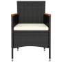 5-teiliges Gartenmöbel-Set Kunstrattan schwarz von , Gartensets - Ref: Foro24-3058476, Preis: 243,98 €, Rabatt: %