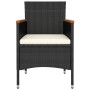 5-teiliges Gartenmöbel-Set Kunstrattan schwarz von , Gartensets - Ref: Foro24-3058476, Preis: 247,52 €, Rabatt: %