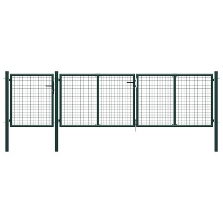 Green steel garden gate 400x75 cm by vidaXL, garden gates - Ref: Foro24-144310, Price: 349,00 €, Discount: %