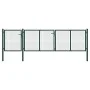 Puerta de jardín de acero verde 400x75 cm de vidaXL, Puertas de jardín - Ref: Foro24-144310, Precio: 341,86 €, Descuento: %