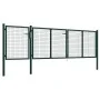 Puerta de jardín de acero verde 400x75 cm de vidaXL, Puertas de jardín - Ref: Foro24-144310, Precio: 341,86 €, Descuento: %