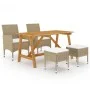 5-teiliges beiges Garten-Esszimmerset von , Gartensets - Ref: Foro24-3068745, Preis: 350,56 €, Rabatt: %