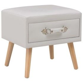 Weißer Nachttisch 40x35x40 cm Kunstleder von vidaXL, Nachttische - Ref: Foro24-247536, Preis: 53,89 €, Rabatt: %