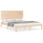 Bettgestell mit Massivholzkopfteil 160x200 cm von , Betten und Lattenroste - Ref: Foro24-3193671, Preis: 146,43 €, Rabatt: %