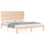 Bettgestell mit Massivholzkopfteil 160x200 cm von , Betten und Lattenroste - Ref: Foro24-3193671, Preis: 146,43 €, Rabatt: %