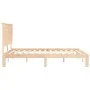 Bettgestell mit Massivholzkopfteil 160x200 cm von , Betten und Lattenroste - Ref: Foro24-3193671, Preis: 146,43 €, Rabatt: %