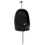 Urinario de pared con válvula de descarga cerámica negro de vidaXL, Urinarios - Ref: Foro24-143988, Precio: 135,47 €, Descuen...