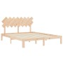 Bettgestell mit Massivholzkopfteil 160x200 cm von , Betten und Lattenroste - Ref: Foro24-3193736, Preis: 133,18 €, Rabatt: %