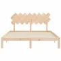 Bed frame with solid wood headboard 160x200 cm by , Beds and slatted bases - Ref: Foro24-3193736, Price: 131,54 €, Discount: %