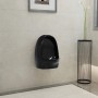 Urinario de pared con válvula de descarga cerámica negro