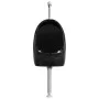 Urinario de pared con válvula de descarga cerámica negro de vidaXL, Urinarios - Ref: Foro24-143988, Precio: 135,47 €, Descuen...