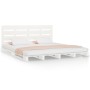 Solid white pine wood bed frame 120x190 cm by , Beds and slatted bases - Ref: Foro24-3190501, Price: 214,13 €, Discount: %