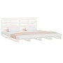 Solid white pine wood bed frame 120x190 cm by , Beds and slatted bases - Ref: Foro24-3190501, Price: 214,13 €, Discount: %