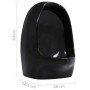 Urinario de pared con válvula de descarga cerámica negro