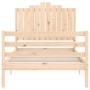 Bed frame with solid wood headboard 100x200 cm by , Beds and slatted bases - Ref: Foro24-3194171, Price: 129,65 €, Discount: %