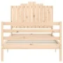 Bed frame with solid wood headboard 100x200 cm by , Beds and slatted bases - Ref: Foro24-3194171, Price: 127,70 €, Discount: %
