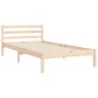 Bed frame with solid wood headboard 100x200 cm by , Beds and slatted bases - Ref: Foro24-3194171, Price: 127,70 €, Discount: %
