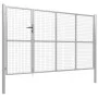 Silver steel garden gate 350x150 cm by vidaXL, garden gates - Ref: Foro24-144343, Price: 559,87 €, Discount: %