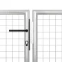 Puerta de jardín de acero plateado 350x150 cm de vidaXL, Puertas de jardín - Ref: Foro24-144343, Precio: 559,87 €, Descuento: %