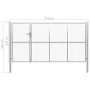 Puerta de jardín de acero plateado 350x150 cm de vidaXL, Puertas de jardín - Ref: Foro24-144343, Precio: 559,87 €, Descuento: %