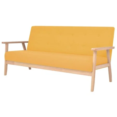 Yellow 3-seater fabric sofa by , Sofas - Ref: Foro24-244659, Price: 249,57 €, Discount: %