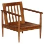 Brauner Ledersessel mit Akazienholz von , Sessel - Ref: Foro24-246480, Preis: 221,21 €, Rabatt: %
