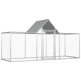 Hühnerstall aus verzinktem Stahl 3x1x1,5 m von vidaXL, Käfige und Lebensräume für Kleintiere - Ref: Foro24-144559, Preis: 194...