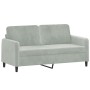 2-Sitzer-Sofa mit hellgrauen Samtkissen 140 cm von , Sofas - Ref: Foro24-3200881, Preis: 191,91 €, Rabatt: %