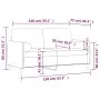 2-seater sofa with light gray velvet cushions, 140 cm by , Sofas - Ref: Foro24-3200881, Price: 190,03 €, Discount: %