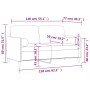 2-Sitzer-Sofa mit hellgrauen Samtkissen 140 cm von , Sofas - Ref: Foro24-3200881, Preis: 191,91 €, Rabatt: %