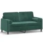 2-seater sofa with dark green velvet cushions, 140 cm by , Sofas - Ref: Foro24-3200883, Price: 237,79 €, Discount: %
