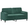 2-Sitzer-Sofa mit dunkelgrünen Samtkissen 140 cm von , Sofas - Ref: Foro24-3200883, Preis: 241,60 €, Rabatt: %