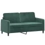 2-seater sofa with dark green velvet cushions, 140 cm by , Sofas - Ref: Foro24-3200883, Price: 237,79 €, Discount: %