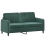 2-Sitzer-Sofa mit dunkelgrünen Samtkissen 140 cm von , Sofas - Ref: Foro24-3200883, Preis: 241,60 €, Rabatt: %