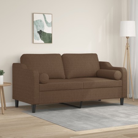 2-Sitzer-Sofa mit braunen Stoffkissen 140 cm von , Sofas - Ref: Foro24-3200848, Preis: 240,50 €, Rabatt: %