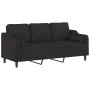 3-seater sofa with black fabric cushions, 180 cm by , Sofas - Ref: Foro24-3200857, Price: 298,18 €, Discount: %