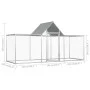 Gallinero acero galvanizado 3x1x1,5 m de vidaXL, Jaulas y habitáculos para animales pequeños - Ref: Foro24-144559, Precio: 19...