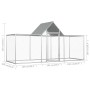 Hühnerstall aus verzinktem Stahl 3x1x1,5 m von vidaXL, Käfige und Lebensräume für Kleintiere - Ref: Foro24-144559, Preis: 194...
