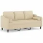 3-seater sofa with cream-colored fabric cushions, 180 cm by , Sofas - Ref: Foro24-3200855, Price: 341,68 €, Discount: %