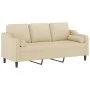 3-seater sofa with cream-colored fabric cushions, 180 cm by , Sofas - Ref: Foro24-3200855, Price: 341,68 €, Discount: %