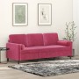 3-Sitzer-Sofa mit roten Samtkissen 180 cm von , Sofas - Ref: Foro24-3200895, Preis: 273,36 €, Rabatt: %