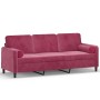 3-Sitzer-Sofa mit roten Samtkissen 180 cm von , Sofas - Ref: Foro24-3200895, Preis: 273,36 €, Rabatt: %
