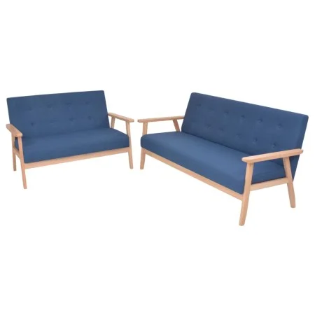 Blue 2-Piece Fabric Sofa Set by , Sofas - Ref: Foro24-274914, Price: 511,38 €, Discount: %