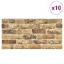 Paneles de pared 3D diseño de ladrillo 10 uds EPS arena oscuro