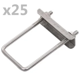 U connector for fence posts 25 sets 60x40 mm by vidaXL, Accessories for gates and fences - Ref: Foro24-144504, Price: 40,79 €...